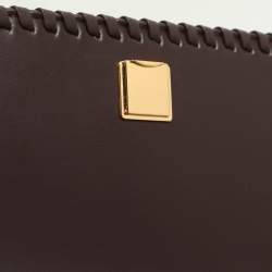 Tory Burch Green Leather and Suede Whipstitch Flap Bag