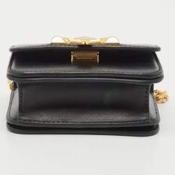 Tory Burch Black Leather Mini Eleanor Crossbody Bag