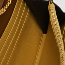 Tory Burch Olive Green Leather Robinson Wallet On Chain