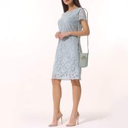 Tory Burch Green Leather Miller Phone Crossbody Bag