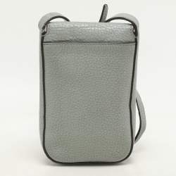 Tory Burch Green Leather Miller Phone Crossbody Bag