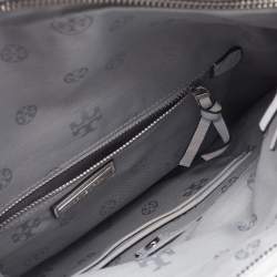 Tory Burch Light Blue Distressed Leather Thea Fold Over Crossbody Bag