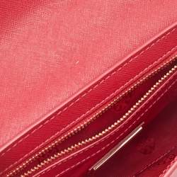Pre Owned Tory Burch Red Leather Emerson Crossbody Bag