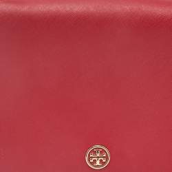 Pre Owned Tory Burch Red Leather Emerson Crossbody Bag