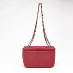 Pre Owned Tory Burch Red Leather Emerson Crossbody Bag