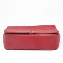 Pre Owned Tory Burch Red Leather Emerson Crossbody Bag