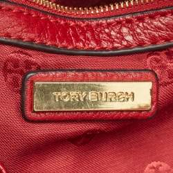 Tory Burch Red Leather Mini Robinson Dome Satchel