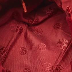 Tory Burch Red Leather Mini Robinson Dome Satchel