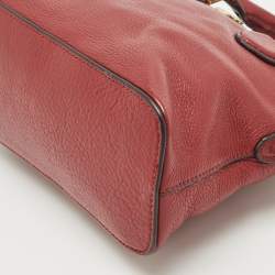 Tory Burch Red Leather Mini Robinson Dome Satchel