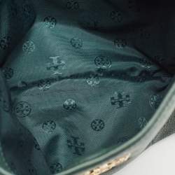 Pre Owned Tory Burch Green Leather McGraw Slouchy Tote