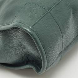 Pre Owned Tory Burch Green Leather McGraw Slouchy Tote