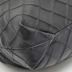 Tory Burch Black Quilted Leather Fleming Drawstring Shoulder Bag