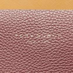 Pre Owned Tory Burch Burgundy Leather Large Triple Compartment Perry Tote