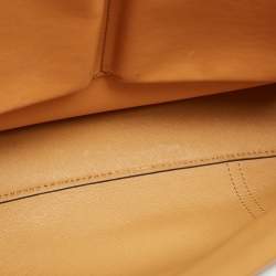 Pre Owned Tory Burch Burgundy Leather Large Triple Compartment Perry Tote