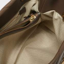 Tory Burch Beige Chevron Leather Kira Tote