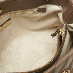 Tory Burch Beige Chevron Leather Kira Tote