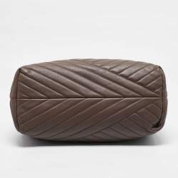 Tory Burch Beige Chevron Leather Kira Tote