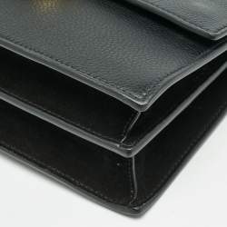 Pre Owned Tory Burch Black Leather and Suede Miller Shoulder Bag