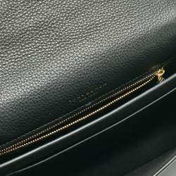 Pre Owned Tory Burch Black Leather and Suede Miller Shoulder Bag