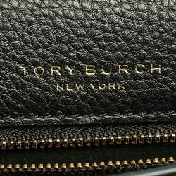 Pre Owned Tory Burch Black Leather and Suede Miller Shoulder Bag