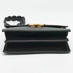 Pre Owned Tory Burch Black Leather and Suede Miller Shoulder Bag