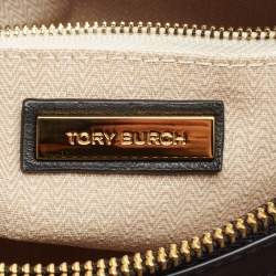 Tory Burch Black Chevron Leather Kira Convertible Shoulder Bag