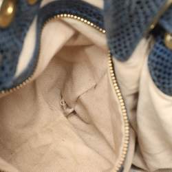 Tory Burch Black Python Embossed Leather Hobo