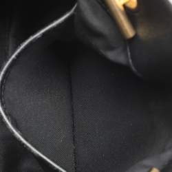 Pre Owned Tory Burch Black Quilted Leather Fleming Chain Tote