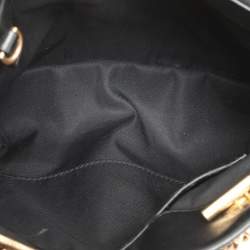 Pre Owned Tory Burch Black Quilted Leather Fleming Chain Tote