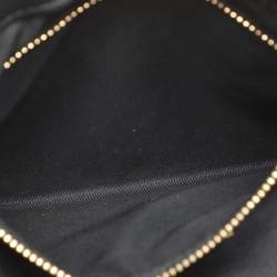 Pre Owned Tory Burch Black Quilted Leather Fleming Chain Tote