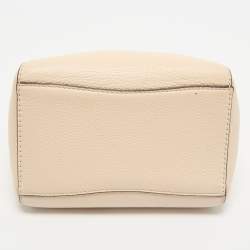 Tory Burch Cream Leather Small McGraw Bucket Bag