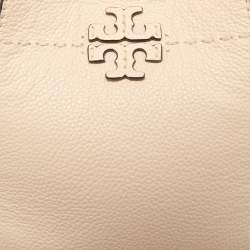 Tory Burch Cream Leather Small McGraw Bucket Bag