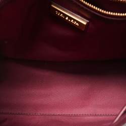 Tory Burch Burgundy Patent Leather Juliette Top Handle Bag
