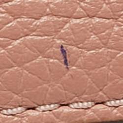 Pre Owned Tory Burch Salmon Pink Leather Thea Fap Crossbody Bag