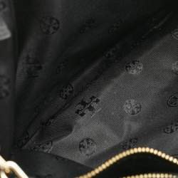 Pre Owned Tory Burch Black Leather Small Britten Slouchy Tote