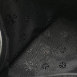 Pre Owned Tory Burch Black Leather Small Britten Slouchy Tote