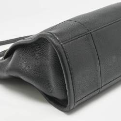 Pre Owned Tory Burch Black Leather Small Britten Slouchy Tote