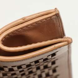 Pre Owned Tory Burch Brown Laser Cut Leather Georgiana Tote