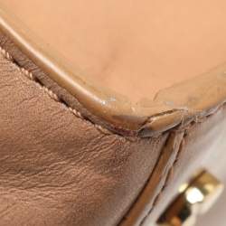 Pre Owned Tory Burch Brown Laser Cut Leather Georgiana Tote