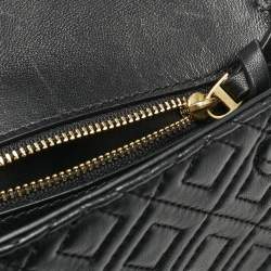 Tory Burch Black Quilted Leather Fleming Tassel Crossbody Bag