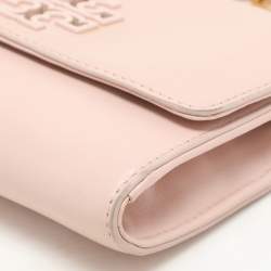 Tory Burch Pink Leather Britten Flap Crossbody Bag