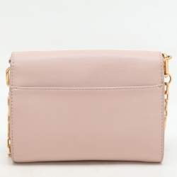 Tory Burch Pink Leather Britten Flap Crossbody Bag