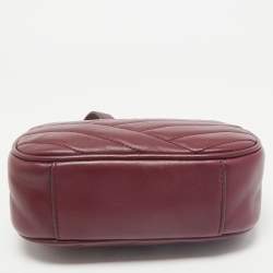 Tory Burch Burgundy Chevron Leather Kira Camera Bag