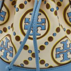 Tory Burch Multicolor Leather Mini T Monogram Bucket Bag