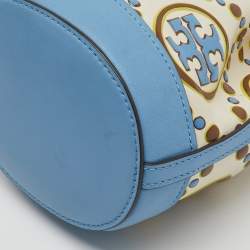 Tory Burch Multicolor Leather Mini T Monogram Bucket Bag