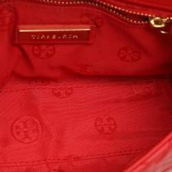 Tory Burch Red Leather Small Fleming Crossbody Bag