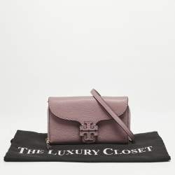 Tory Burch Pink Leather Mcgraw Wallet On Strap