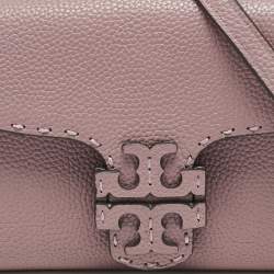 Tory Burch Pink Leather Mcgraw Wallet On Strap