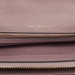 Tory Burch Pink Leather Mcgraw Wallet On Strap