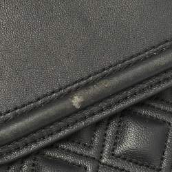 Tory Burch Black Leather Small Fleming Shoulder Bag